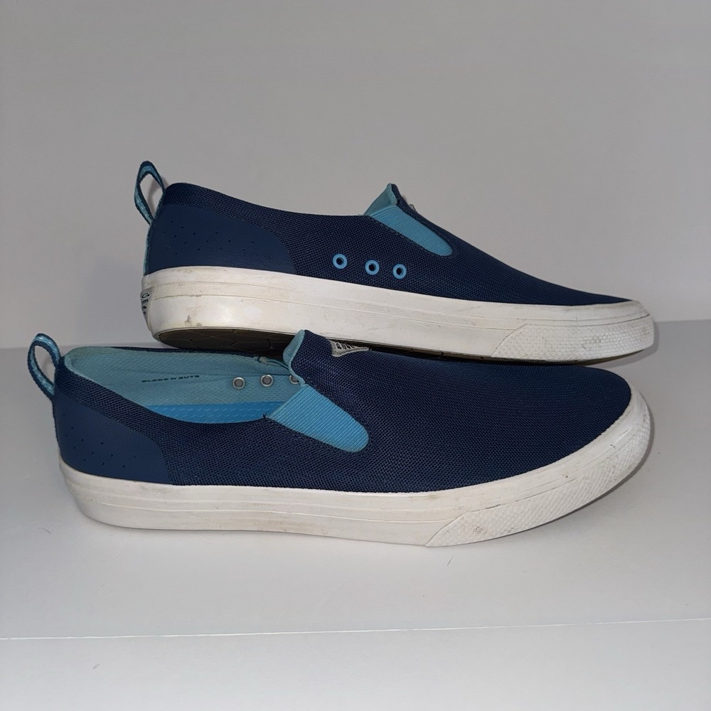 Men's Size 12 Columbia PFG Performance Fishing‎ Gear Slide-On Shoes Blue Sneaker
